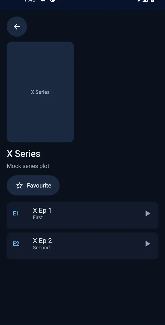 A series on a phone